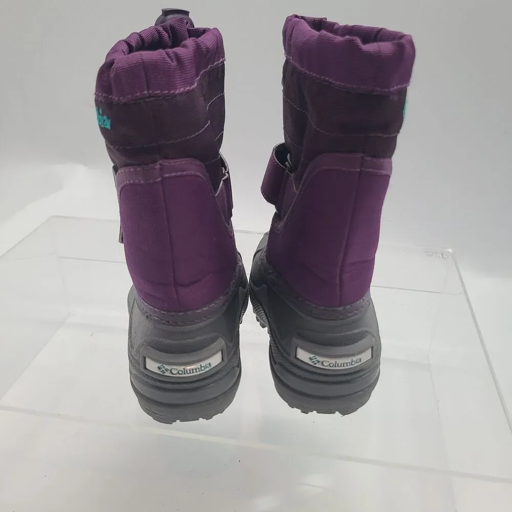 Columbia Powderbug Plus II Snow Boots Girls Size 6 Purple Gray BV1302-502